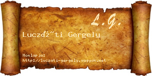 Luczáti Gergely névjegykártya